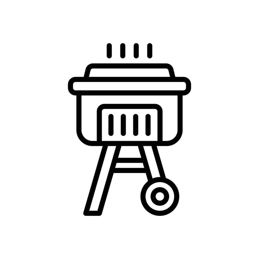 Grill Symbol. Vektor Linie Symbol zum Ihre Webseite, Handy, Mobiltelefon, Präsentation, und Logo Design.