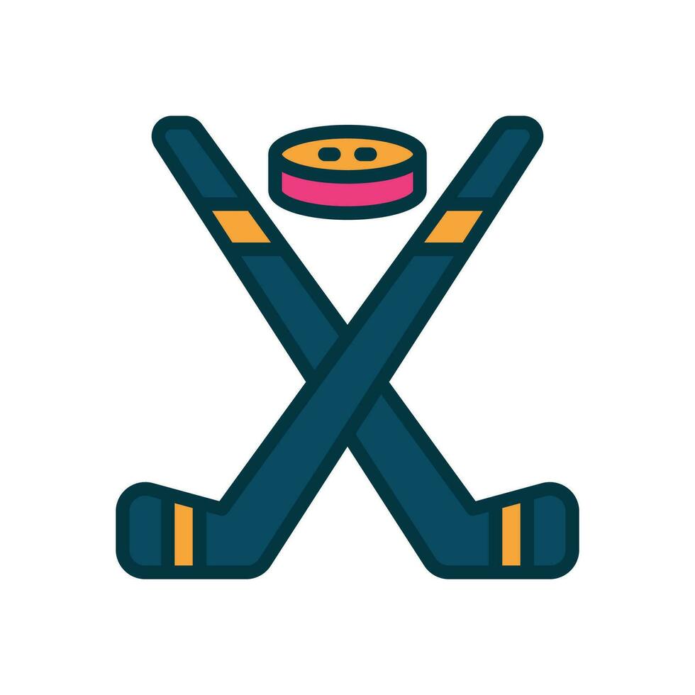 hockey ikon. vektor fylld Färg ikon för din hemsida, mobil, presentation, och logotyp design.