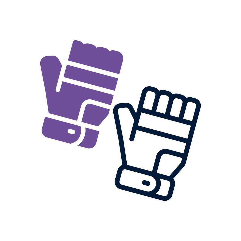 Handschuhe Symbol. Vektor Dual Ton Symbol zum Ihre Webseite, Handy, Mobiltelefon, Präsentation, und Logo Design.