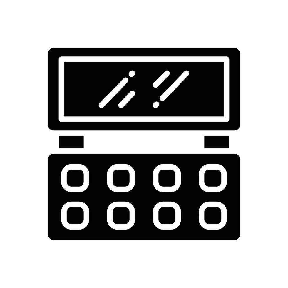 Lidschatten Symbol. Vektor Glyphe Symbol zum Ihre Webseite, Handy, Mobiltelefon, Präsentation, und Logo Design.