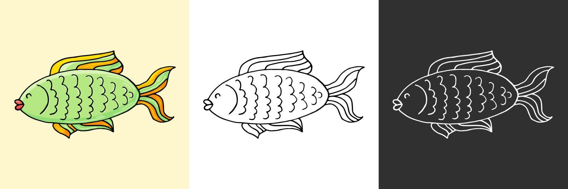 Symbol im Handzeichnungsstil. Liner-Abbildung. Sammlung von Zeichnungen zum Thema Marine vektor