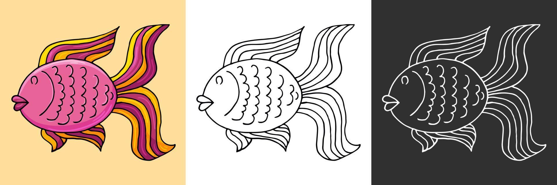 Symbol im Handzeichnungsstil. Liner-Abbildung. Sammlung von Zeichnungen zum Thema Marine vektor