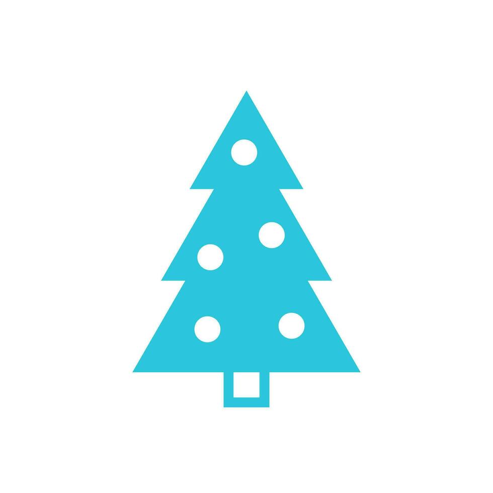 jul träd. från blå ikon uppsättning. vektor