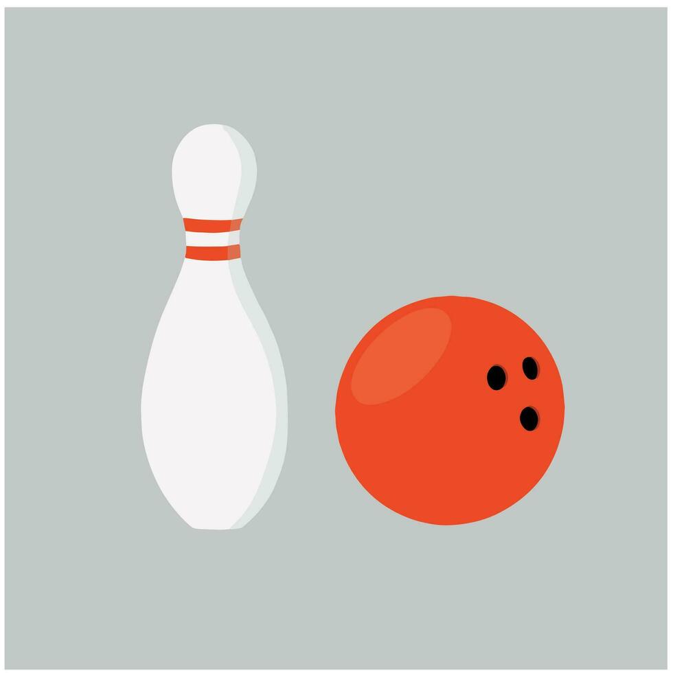 Bowling Stift und Ball Vektor Illustration