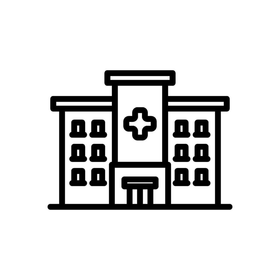 Krankenhaus Symbol Vektor im Linie Stil