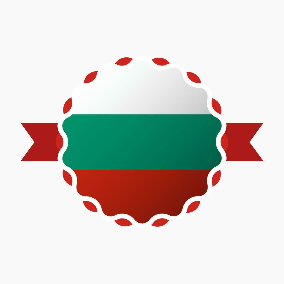 kreativ Bulgarien Flagge Emblem Abzeichen vektor