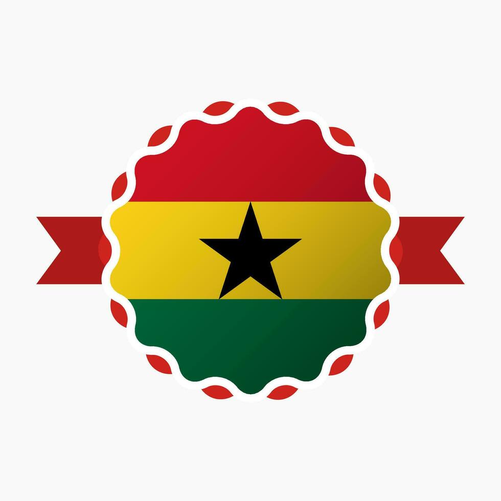 kreativ Ghana Flagge Emblem Abzeichen vektor