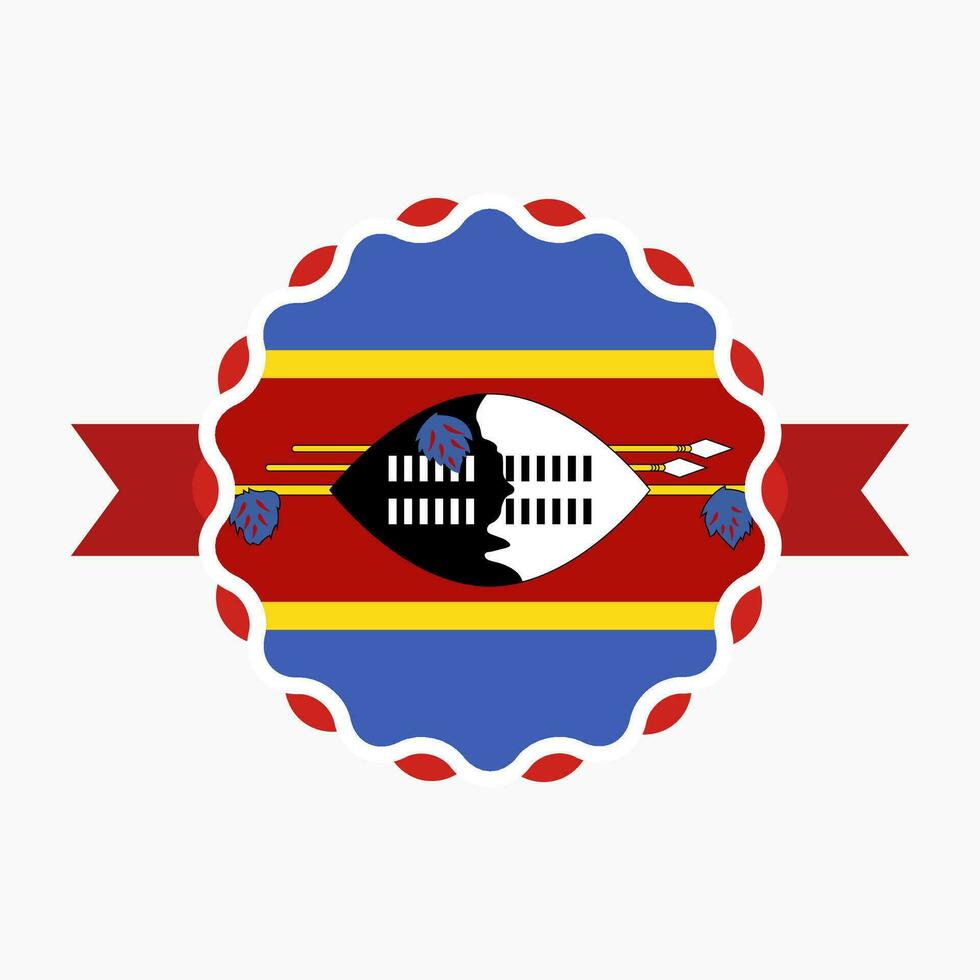 kreativ eswatini Flagge Emblem Abzeichen vektor