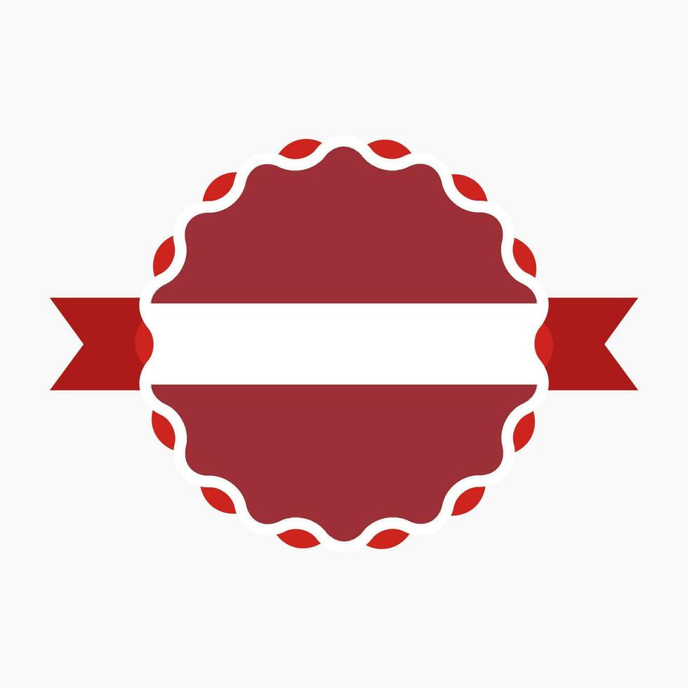 kreativ Lettland Flagge Emblem Abzeichen vektor