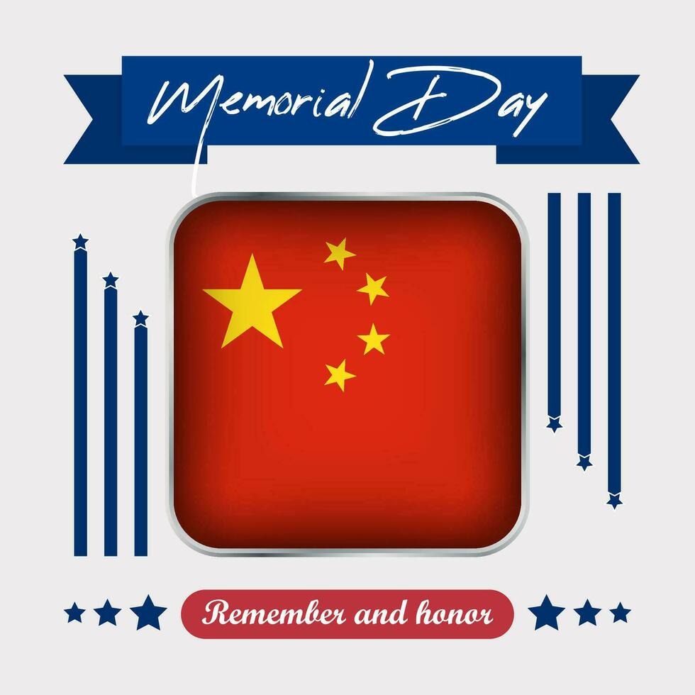 Kina minnesmärke dag vektor illustration