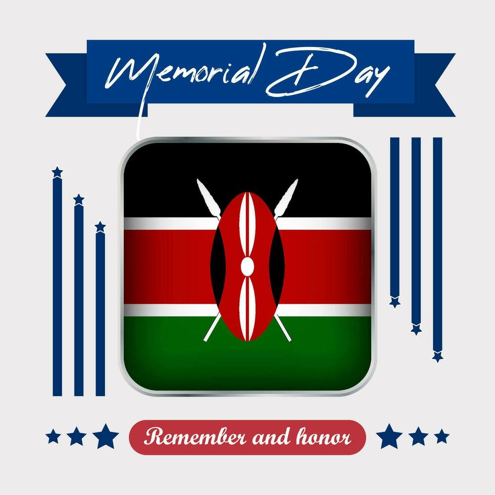 Kenia Denkmal Tag Vektor Illustration