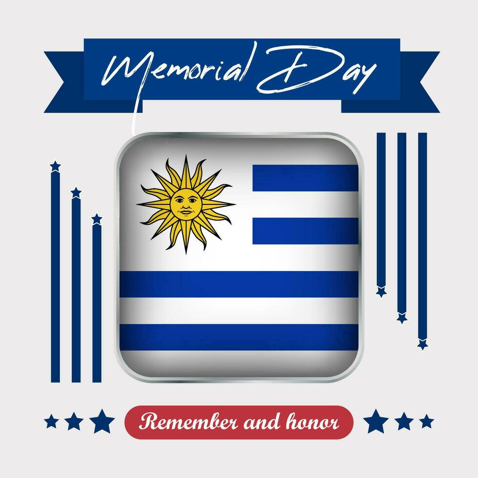 uruguay minnesmärke dag vektor illustration