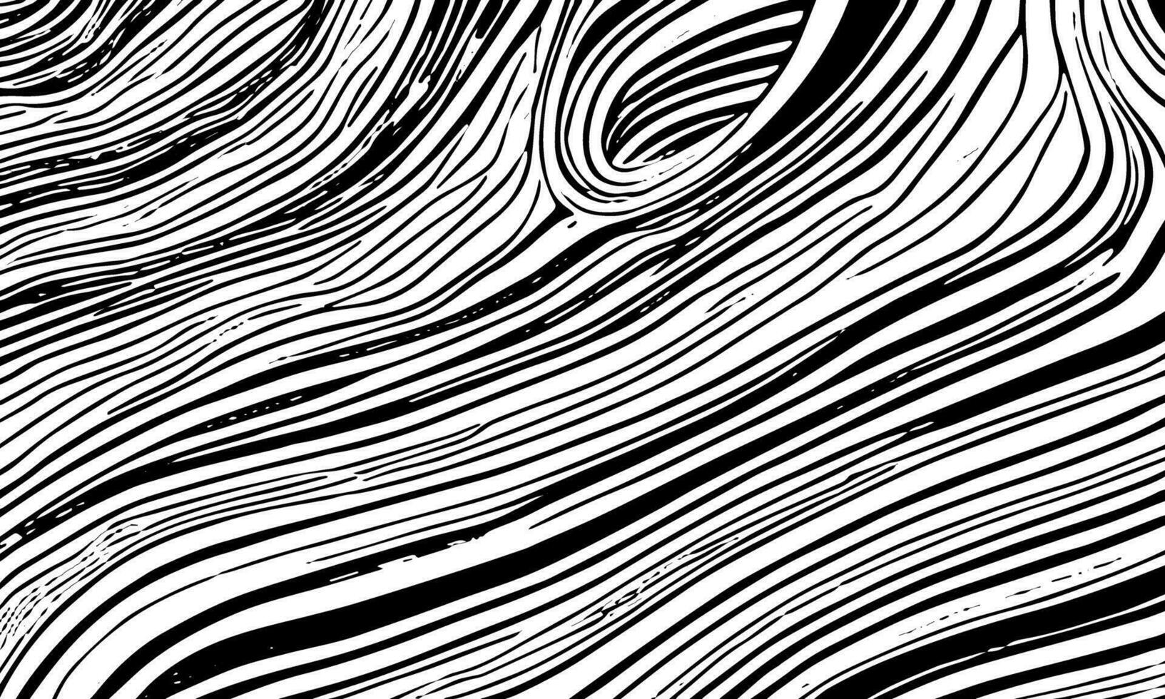 ein schwarz und Weiß abstrakt Hintergrund mit wellig Linien vektor