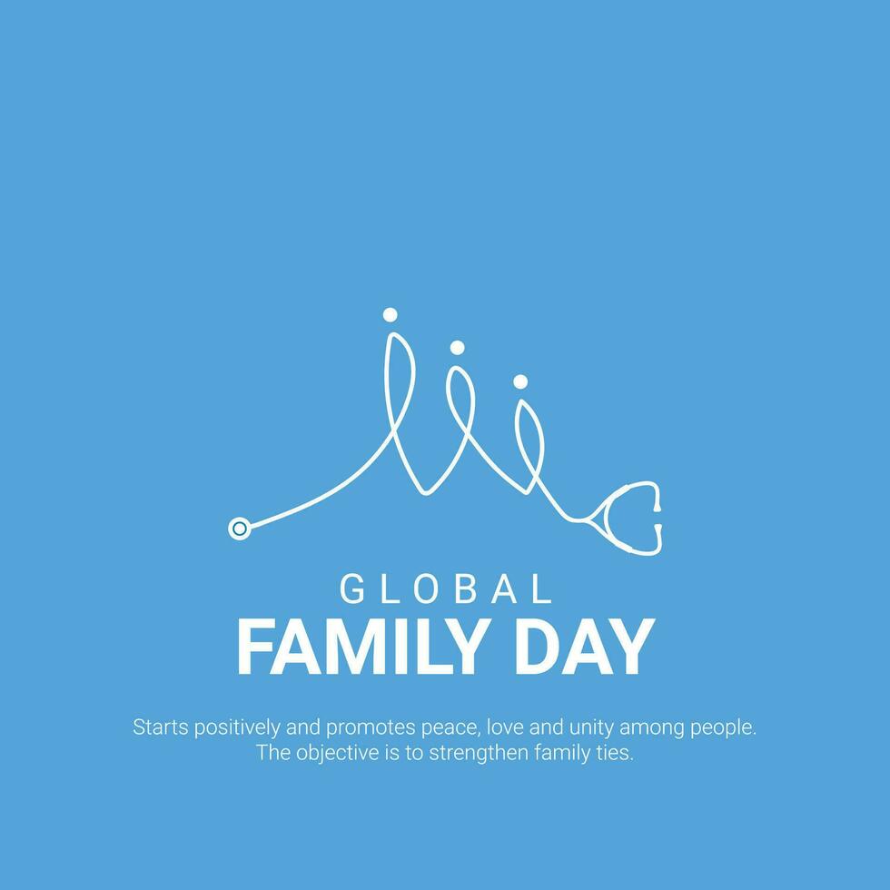 vektor global familj dag berömd på januari 1:a