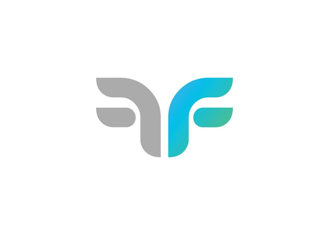 modern Brief f f Logo Design Vektor Vorlage