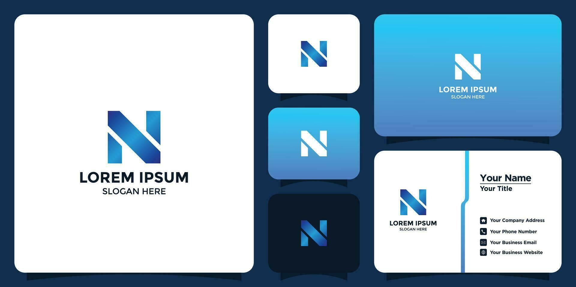 Brief n Logo und branding vektor