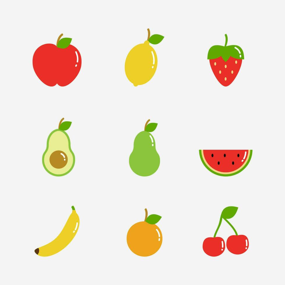 frukt tecknad serie ikon vektor illustration