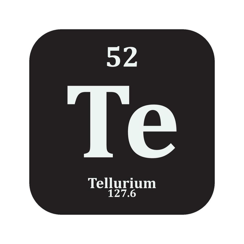 Tellur Chemie Symbol vektor