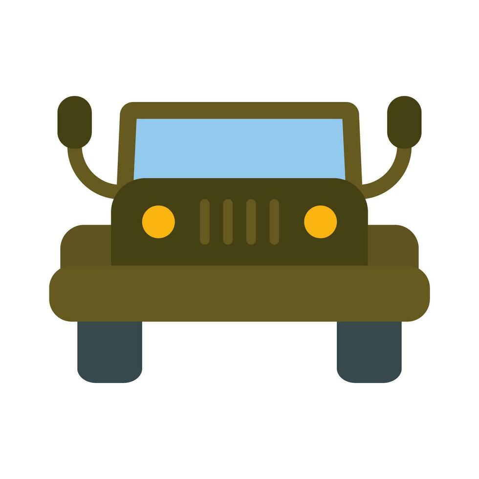 Militär- Jeep Vektor eben Symbol zum persönlich und kommerziell verwenden.