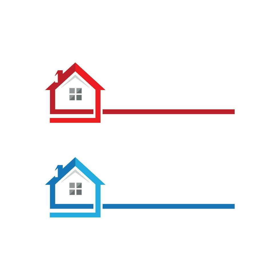 Design von Immobilien- und Konstruktionslogos vektor