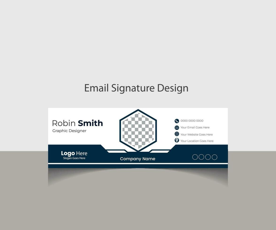 företags- minimal e-post signatur platt post mall eller e-post sidfot och personlig företag mobil företags- e-post signatur design vektor