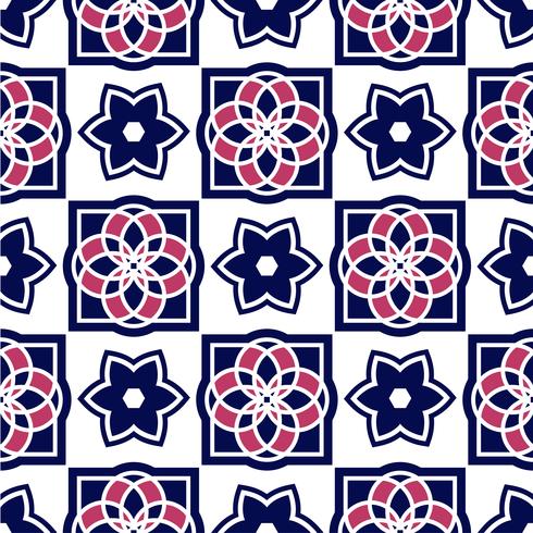 Portugisiska azulejoplattor. Sömlösa mönster. vektor