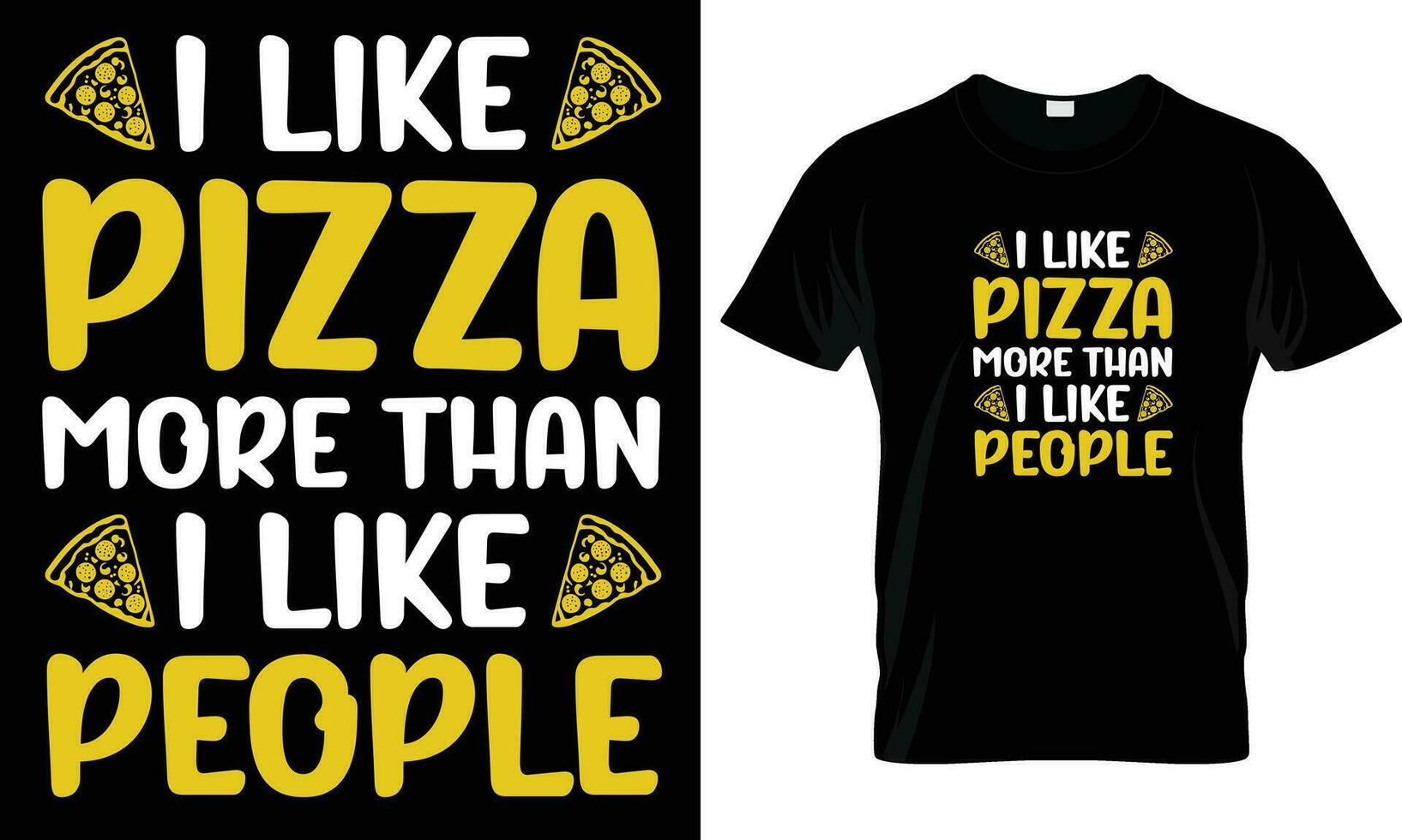 pizza t-shirt design vektor grafisk.