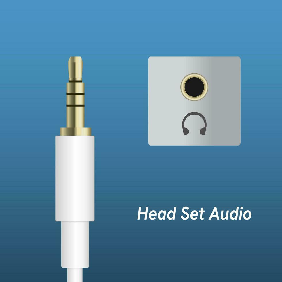 domkraft audio plugg för förbindelse ljud Utrustning. eps10 vektor illustration. isolerat på vit bakgrund.