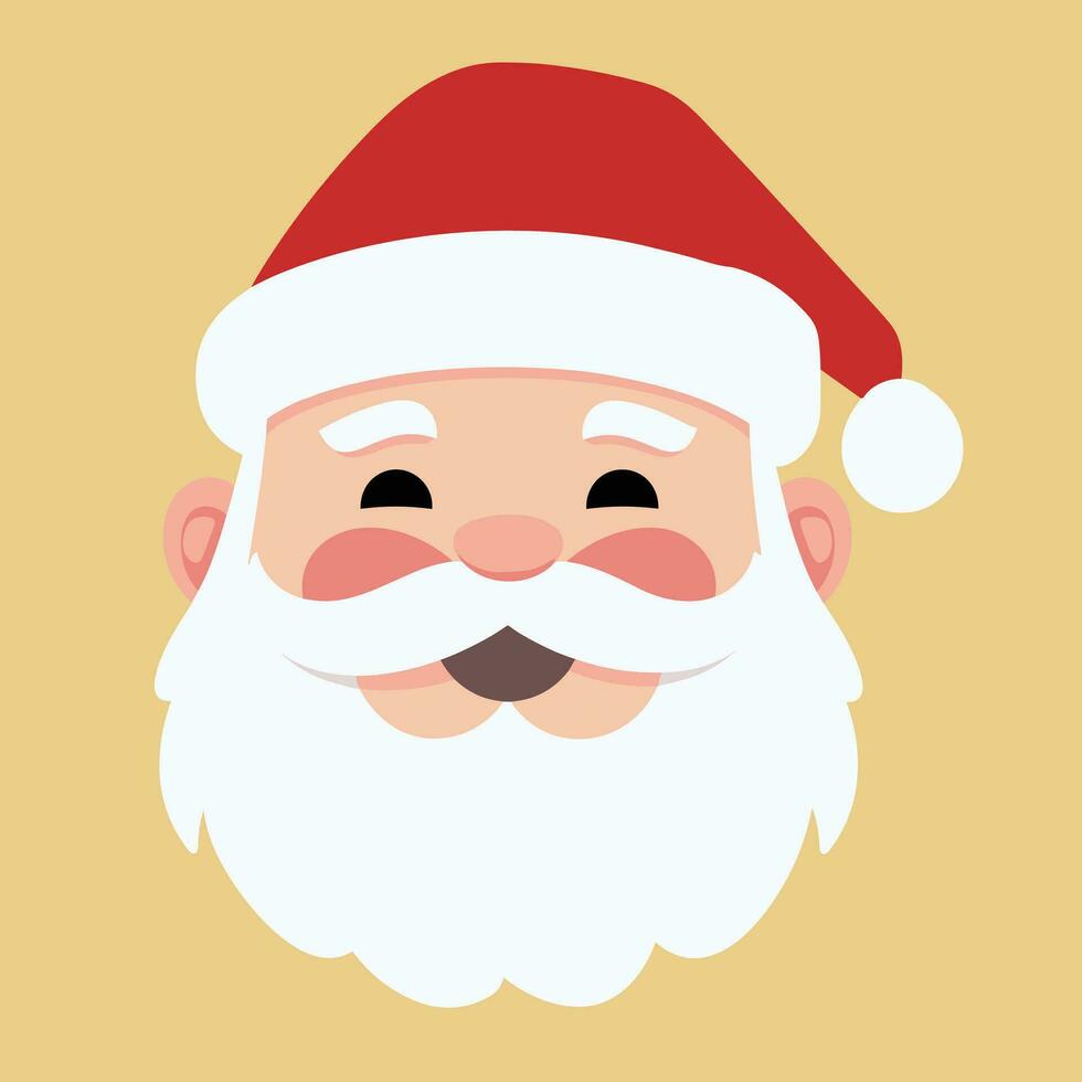 strahlend Karikatur Santa claus mit ikonisch rot Hut und Weiß Bart vektor