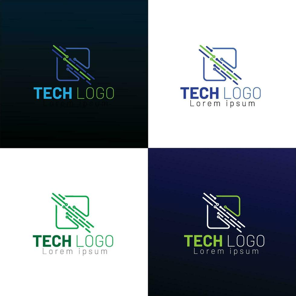 modern Technologie Brief Logo Design. Initiale ein zum Symbol Technik, Internet, System vektor