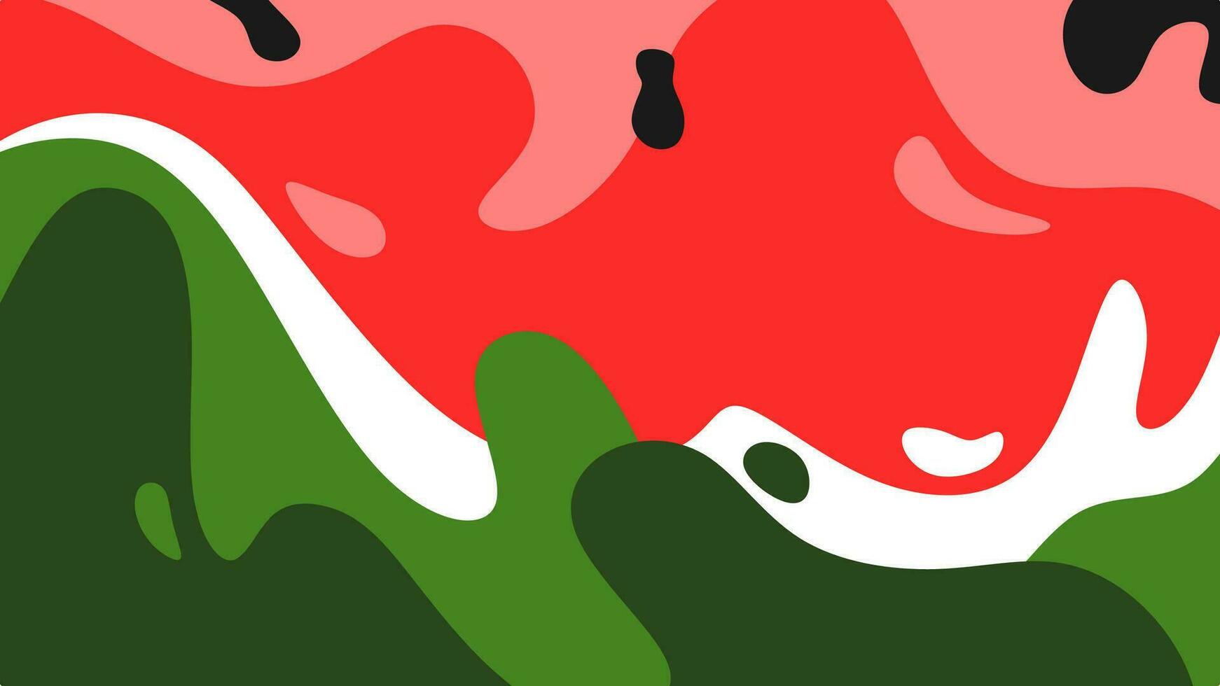 vattenmelon flytande abstrakt bakgrund. platt vektor illustration.