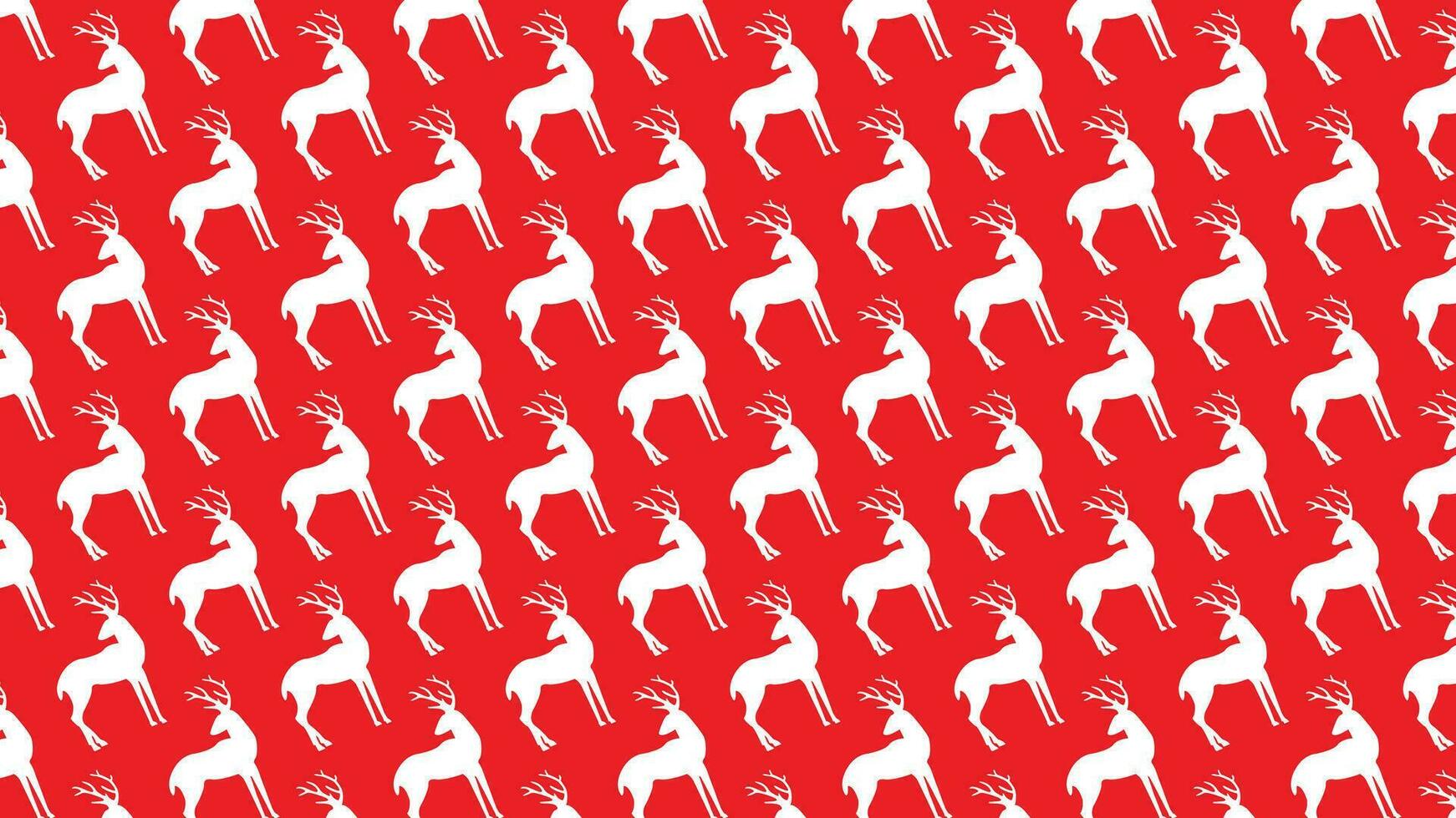 Hirsch Muster Hintergrund. Vektor Illustration. Tier Muster . isoliert im rot