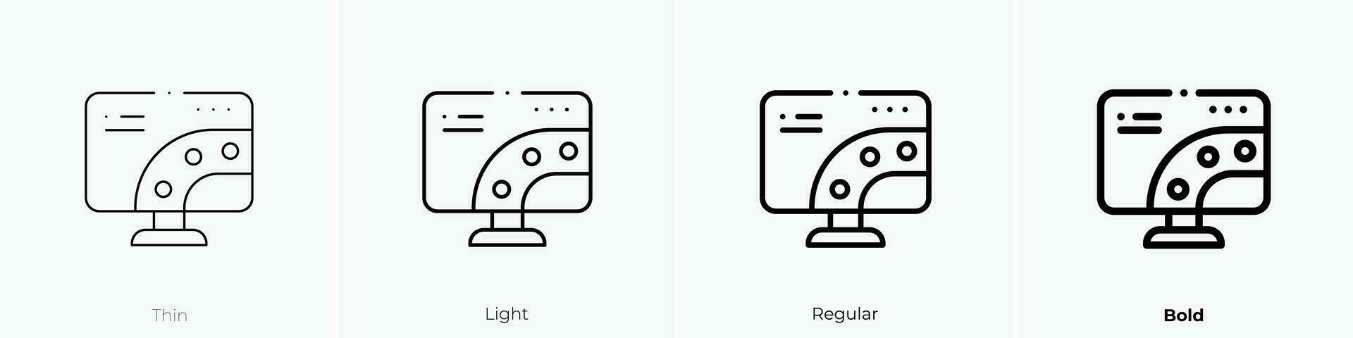 Rennen Auto Symbol. dünn, Licht, regulär und Fett gedruckt Stil Design isoliert auf Weiß Hintergrund vektor