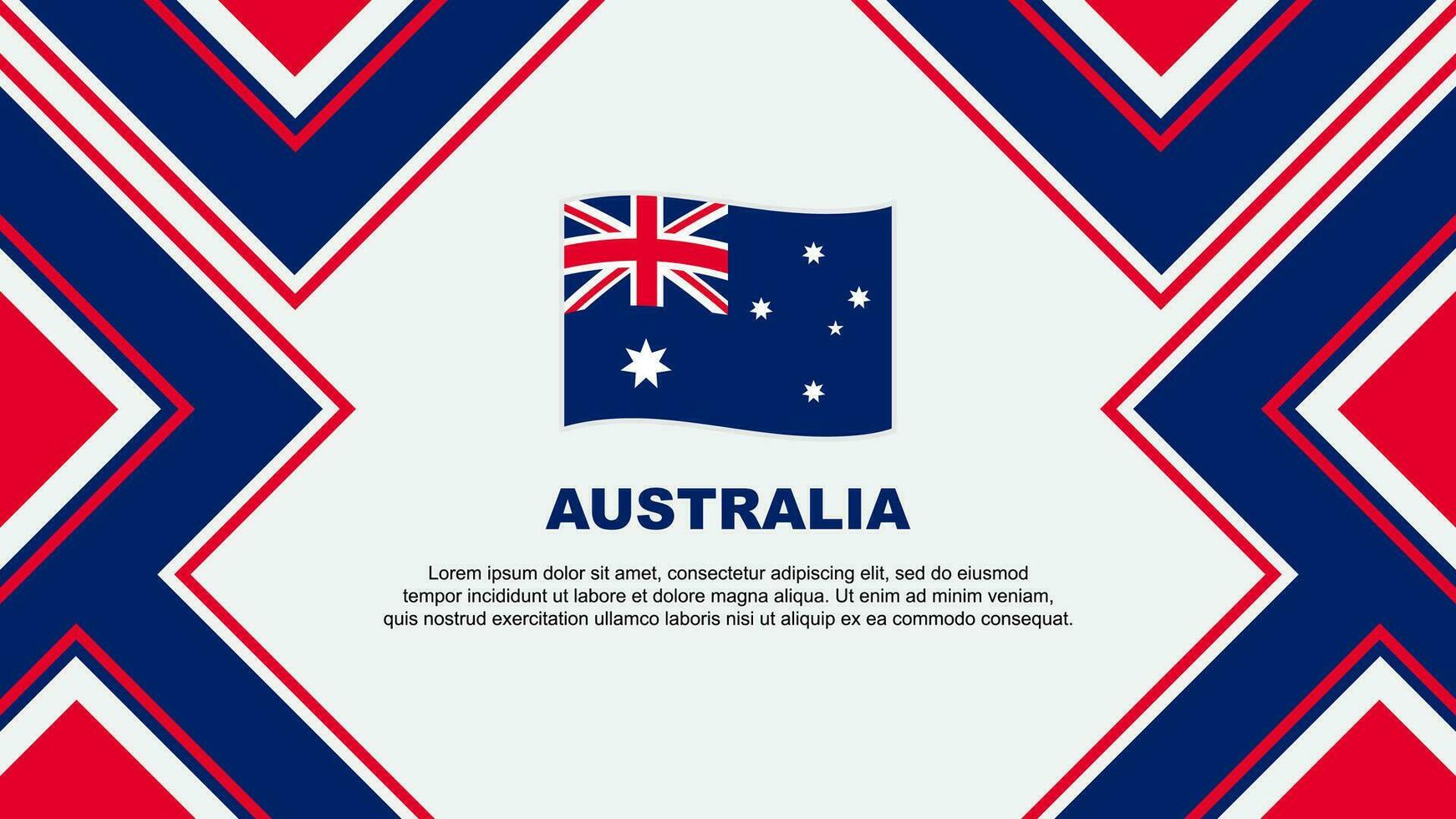 Australien flagga abstrakt bakgrund design mall. Australien oberoende dag baner tapet vektor illustration. Australien vektor