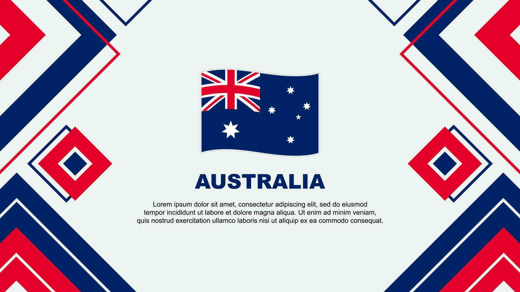 Australien Flagge abstrakt Hintergrund Design Vorlage. Australien Unabhängigkeit Tag Banner Hintergrund Vektor Illustration. Australien Hintergrund