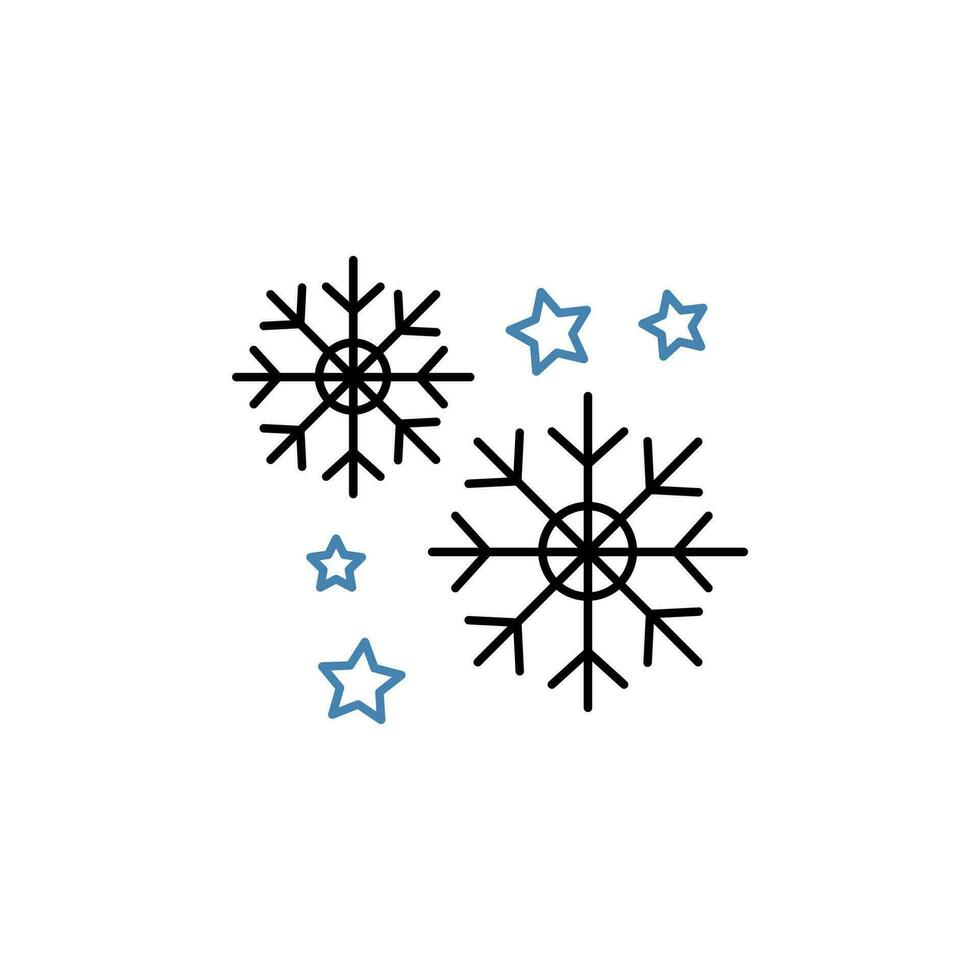 Schnee Konzept Linie Symbol. einfach Element Illustration. Schnee Konzept Gliederung Symbol Design. vektor