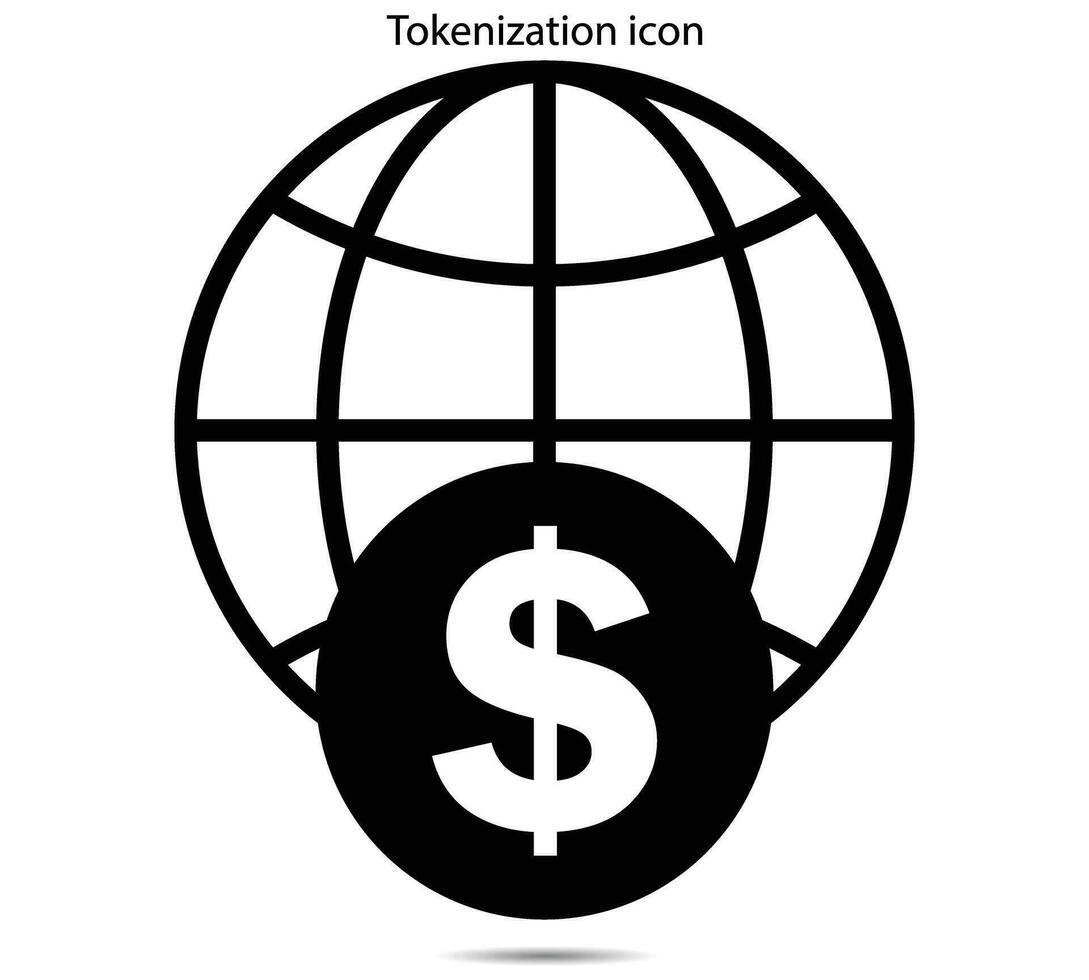 tokenisering ikon, vektor illustration