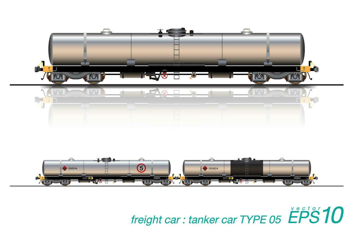 Tanker Auto Eisenbahn, Fracht Zug vektor