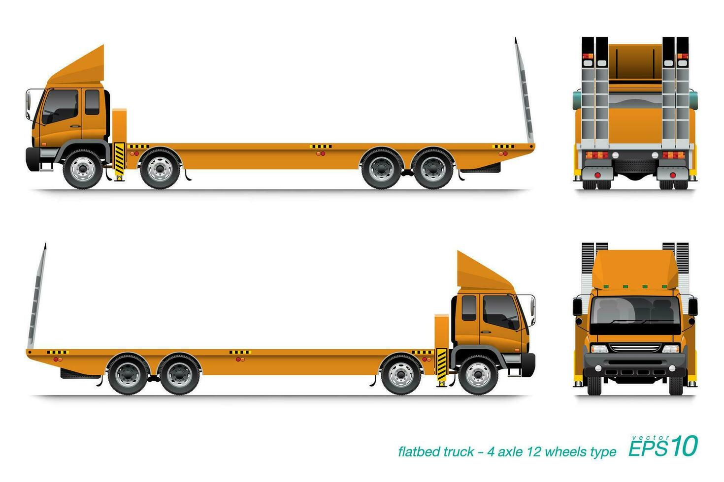 Pritsche LKW 12 Räder vektor