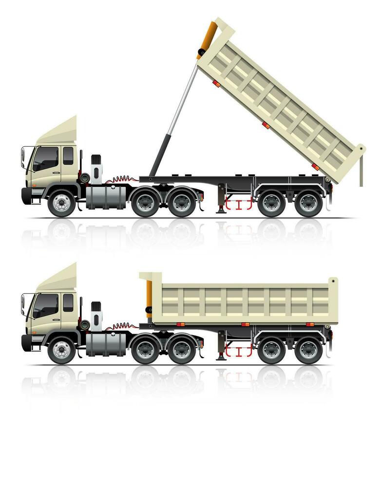 Sattelauflieger Dump LKW vektor