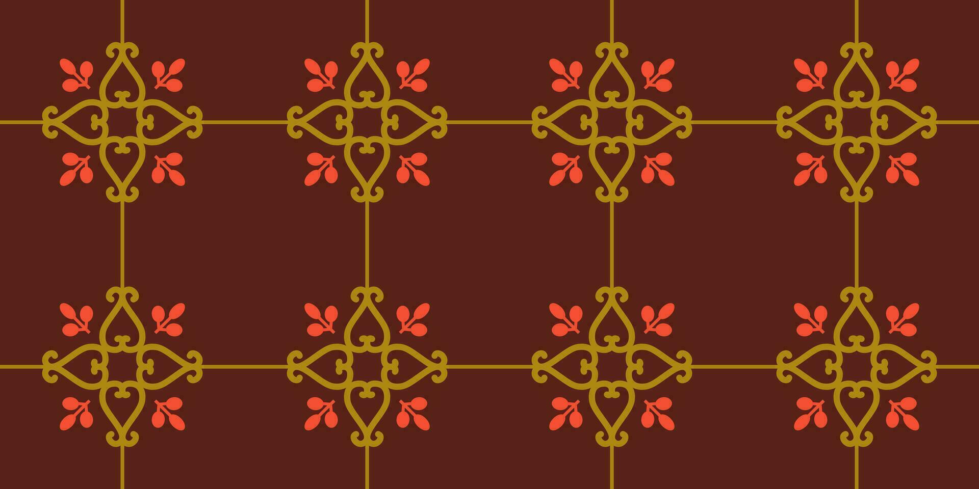 Blumen- geometrisch nahtlos Muster. retro abstrakt Fliese. asiatisch Motiv. ethnisch Fliese Hintergrund, Digital Papier, Verpackung Papier. vektor