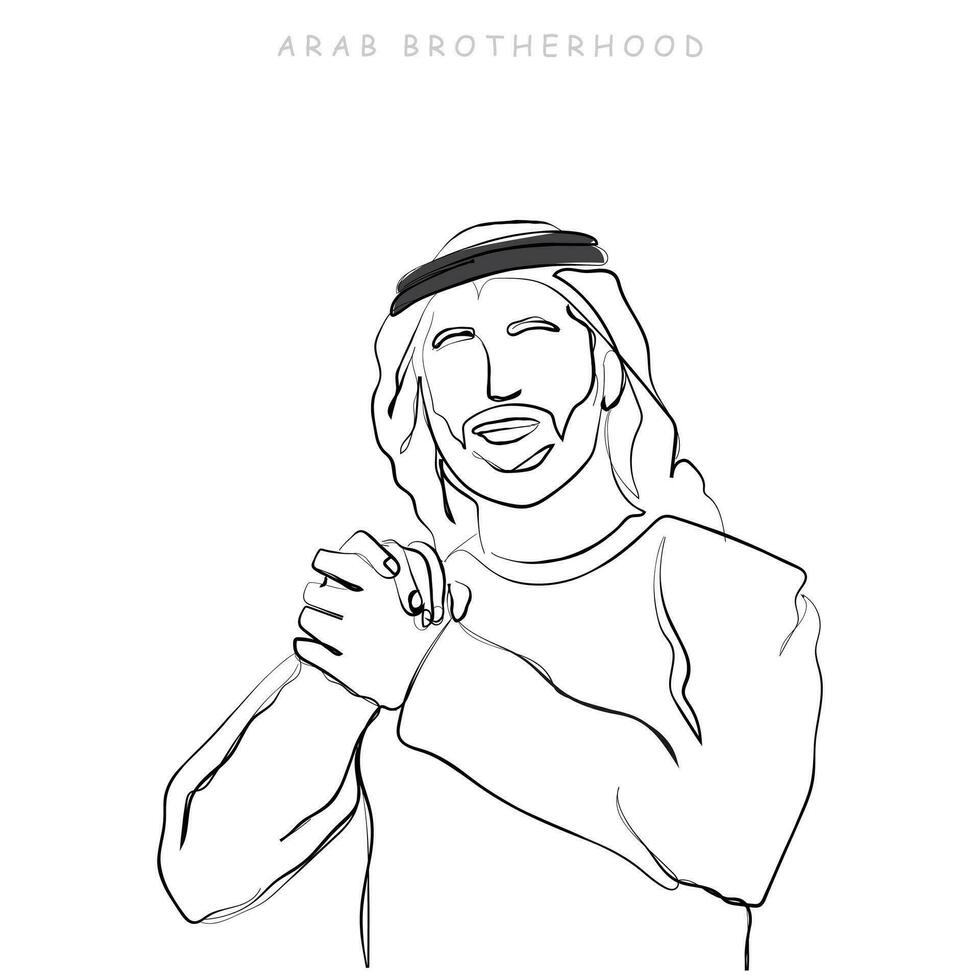 vektor av arab broderskap gest.