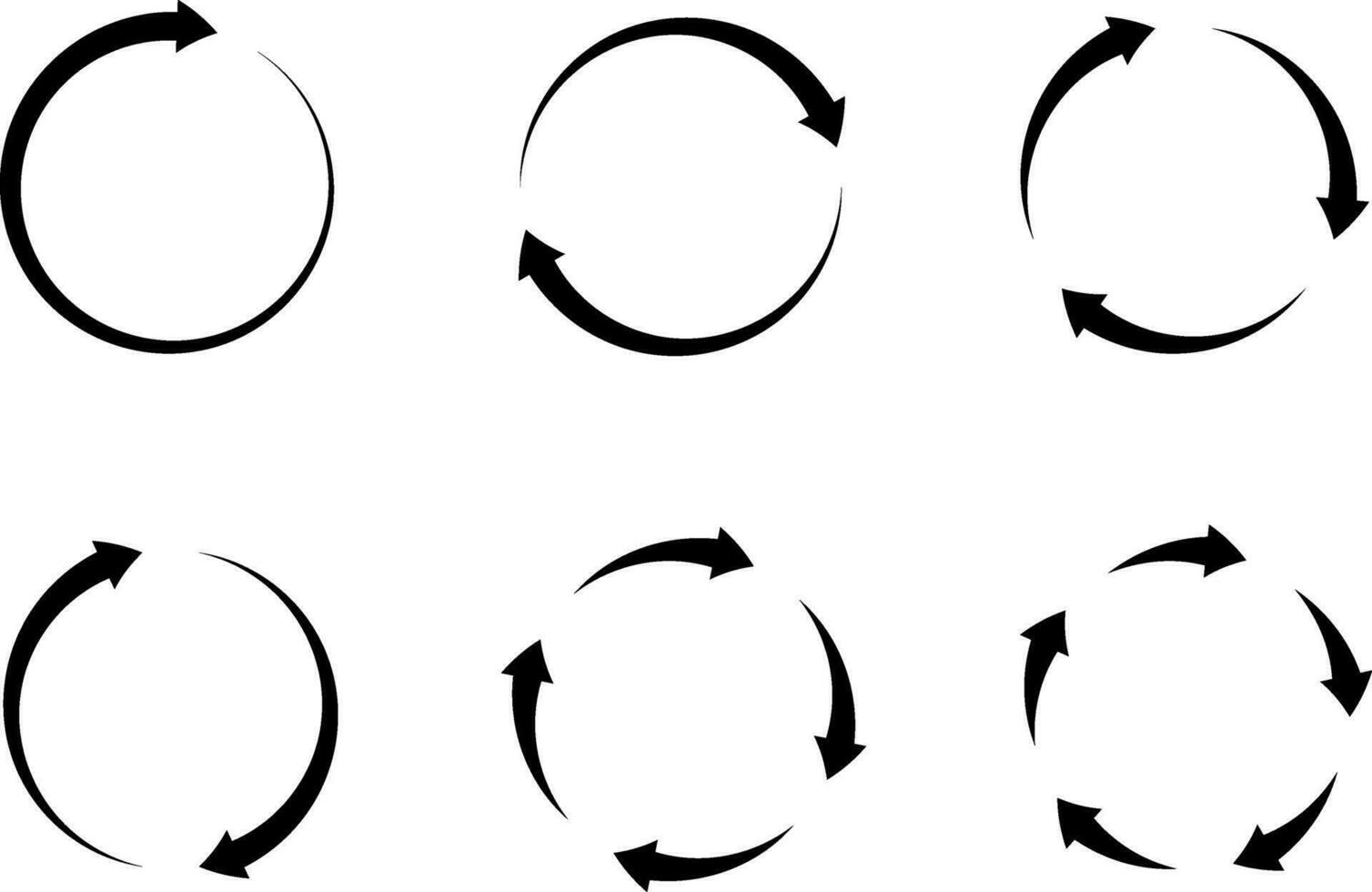 samling pilar vektor bakgrund svart och vit symboler. annorlunda pil ikon uppsättning cirkel, upp, lockigt, hetero och vriden. design element.