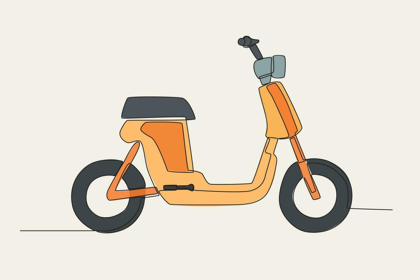 Färg illustration av ett elektrisk cykel vektor