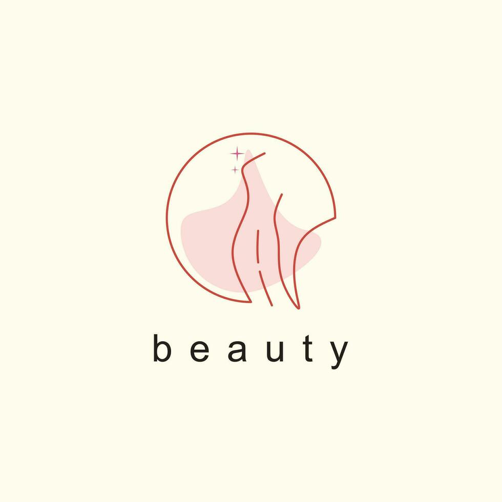 kvinna hälsa logotyp design begrepp för skönhet liv vektor