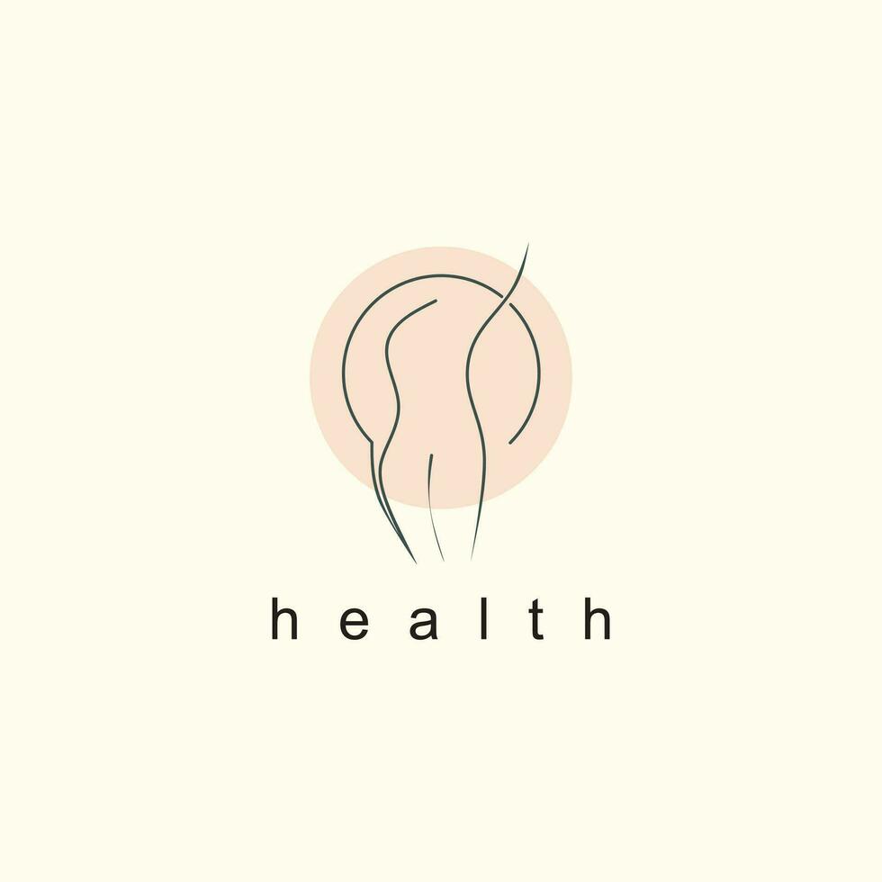 Frau Gesundheit Logo Design Konzept zum Schönheit Leben vektor