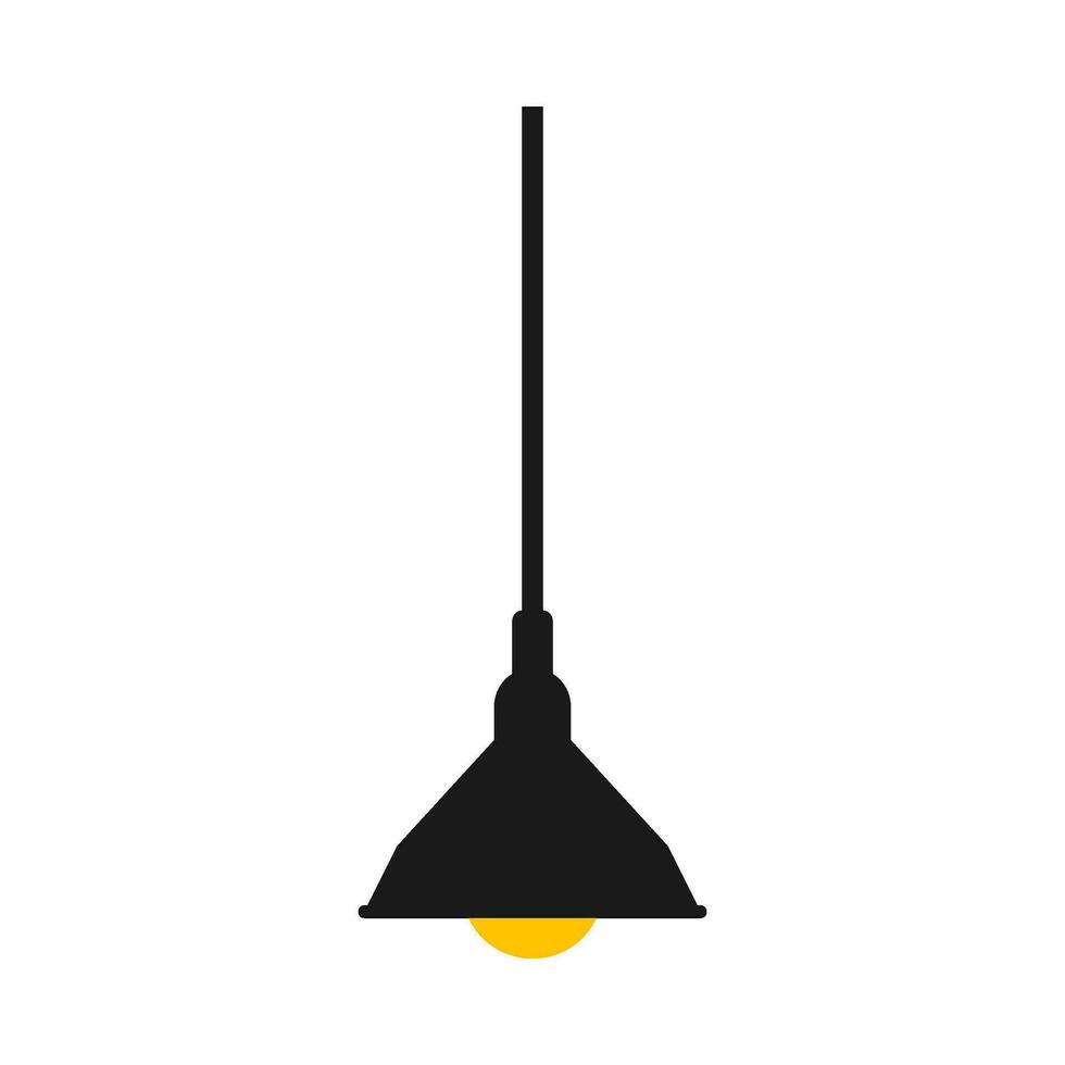 hängande lampa platt illustration vektor