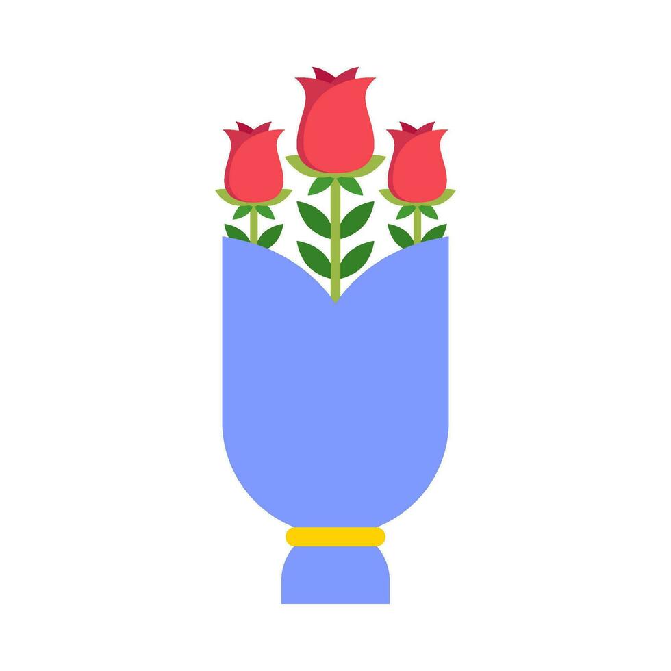 blomma bukett platt illustration vektor