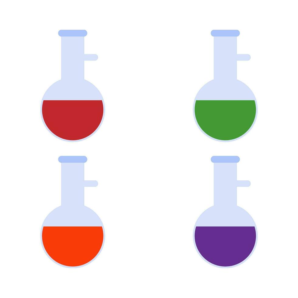 laboratorium Utrustning bägare platt illustration vektor