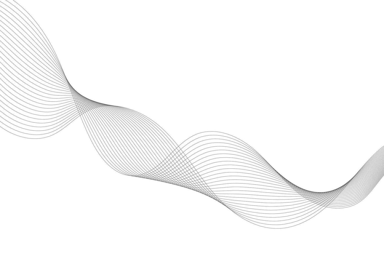 Vektor abstrakt Hintergrund mit dynamisch grau Wellen, Linien und Partikel.